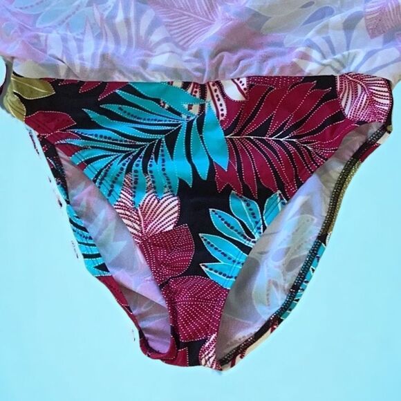 KECHIKA SWIMWEAR SKIRT BATHING SUIT BOTTOMS TROPICAL SMALL - Picture 2 of 6